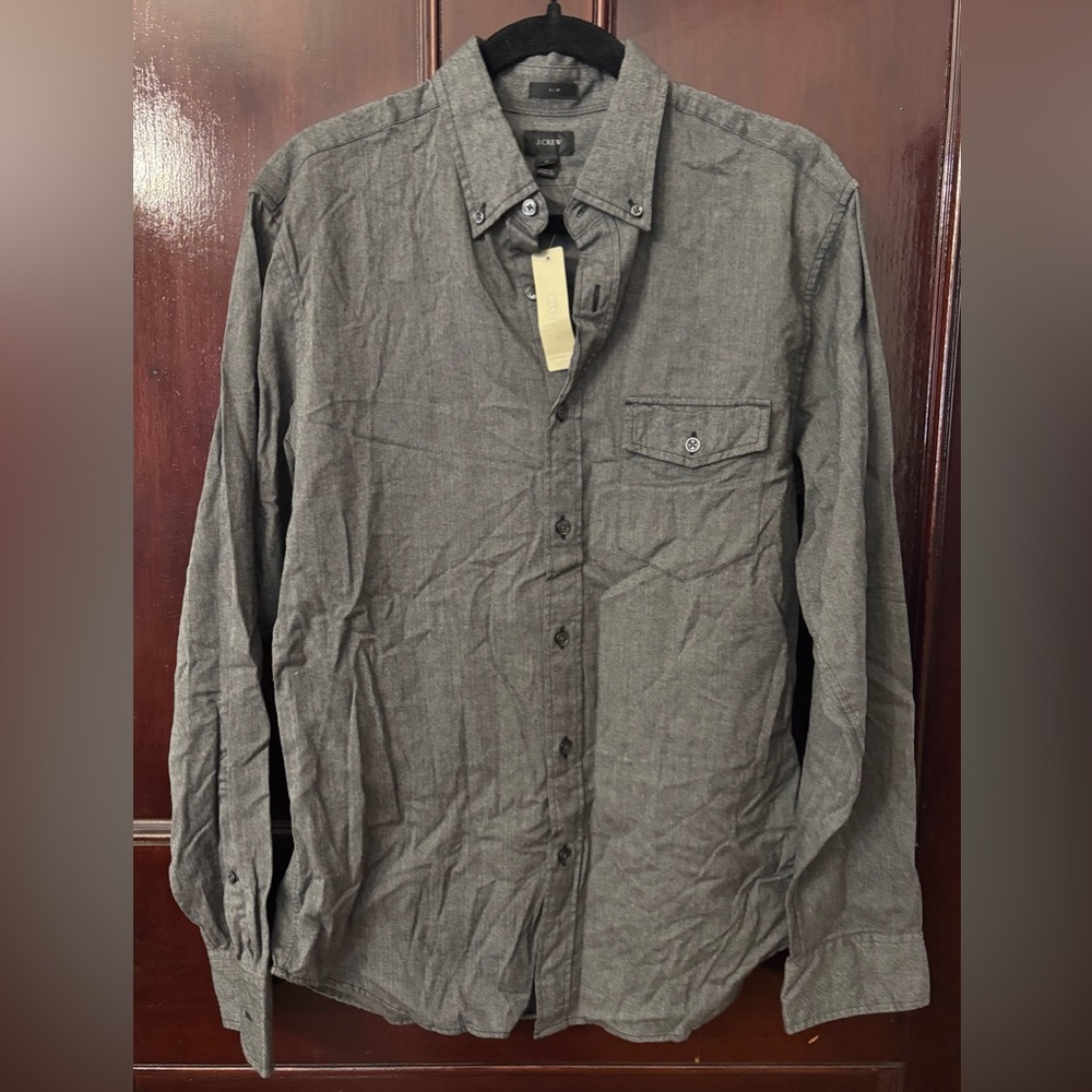 J. Crew Charcoal Button-Down Shirt